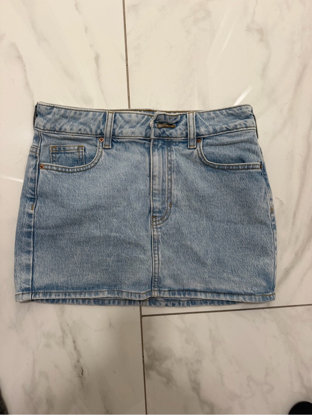 PacSun Light Blue Denim Mini Skirt